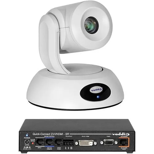 Vaddio RoboSHOT 12E 8.5 MP QDVI System Series Video Conferencing Camera, White (999-99060-000W)