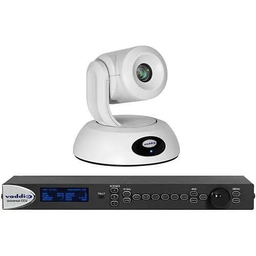 Vaddio RoboSHOT 12E 8.5 MP QCCU System Series Video Conferencing Camera, White (999-99070-000W)