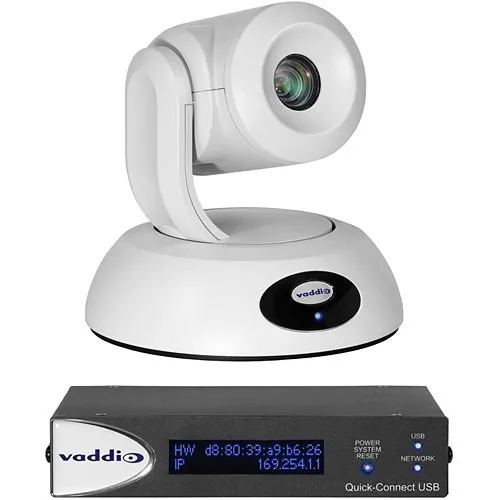 Vaddio RoboSHOT 12E 8.5 MP QUSB Elite Video Conferencing Camera, White (999-99090-000W)
