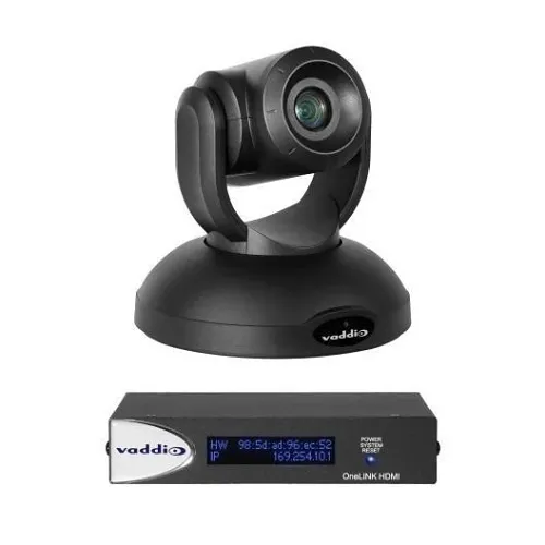 Vaddio 999-9950-100B RoboSHOT 20 UHD OneLINK HDMI PTZ Camera System, Black