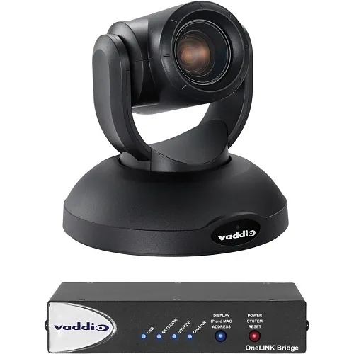 Vaddio 999-9950-200B RoboSHOT 20 UHD OneLINK Bridge System, Include PTZ Camera, Black