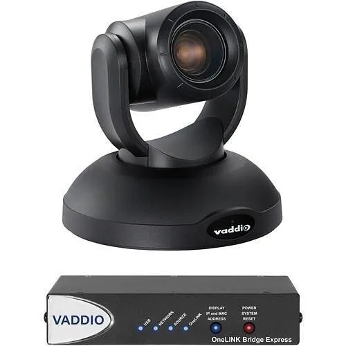 Vaddio 999-9950-270B RoboSHOT 20 UHD OneLINK Bridge Video Conferencing System, Includes PTZ and Interface