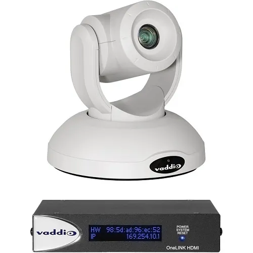 Vaddio 999-9952-100W RoboSHOT 40 UHD HDMI PTZ Camera System, Includes Camera and Interface, White