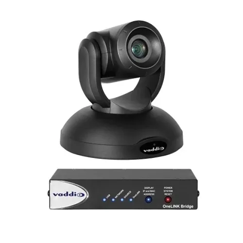 Vaddio 999-9952-200 RoboSHOT 40 UHD OneLINK Bridge System, Includes PTZ Camera and Bridge, Black