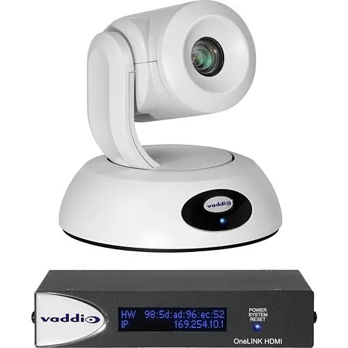 Vaddio 999-99600-100W RoboSHOT 12E OneLINK HDMI Elite Video Conferencing System, White