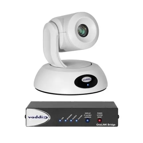 Vaddio 999-99600-200W Elite Series RoboSHOT 12E HDBaseT PTZ Camera and OneLINK Bridge System