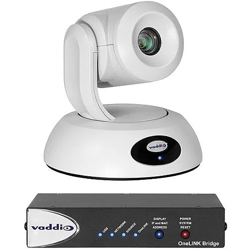 Vaddio RoboSHOT 30E HDBT OneLINK Bridge System with 30x Zoom Presentation Camera, White (999-99630-200W)