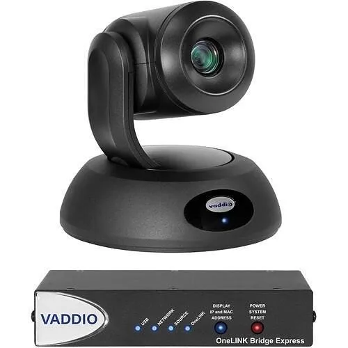 Vaddio 999-99630-270 RoboSHOT 30E HDBT OneLINK Bridge Express PTZ Camera System, 30x Zoom, Black