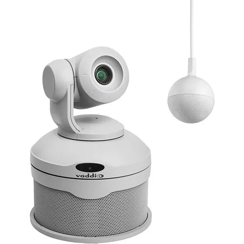 Vaddio 999-99950-100W Vaddio ConferenceSHOT AV Video Conferencing Camera Kit with (1) Ceiling Mic and (1) AV Speaker, White