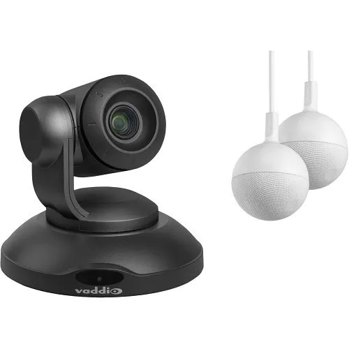 Vaddio 999-99950-700B Vaddio ConferenceSHOT AV Video Conferencing Camera Kit with (2) Ceiling Mics, Black