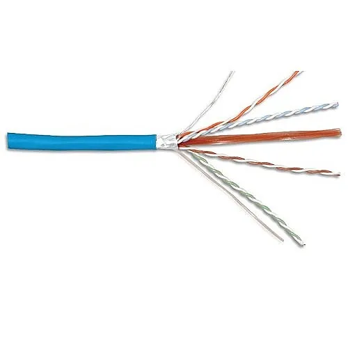 Siemon 9A6P4-A5-06-R1A CAT6A Plenum Cable, 23/4 Solid BC, Unshielded, F/UTP, CMP/FT6, 1000' (304.8m) Reel, Blue