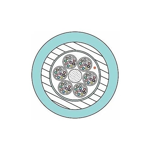 Siemon 9BC5P012G-T312A 12-Fiber Multimode (OM3) Fiber Optic Cable, Aqua
