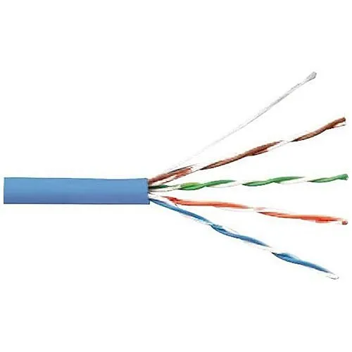 Siemon 9C6P4-E2-06ARXA CAT6 Plenum Cable, 24/4 Solid BC, UTP, CMP, FT6, 1000' (304.8m) Reelex, Blue