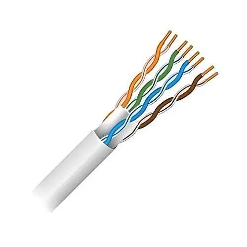 Paige 9P234C62B1 CAT6 23AWG 4-Pair Solid Cable, Plenum, 1000' Box, White