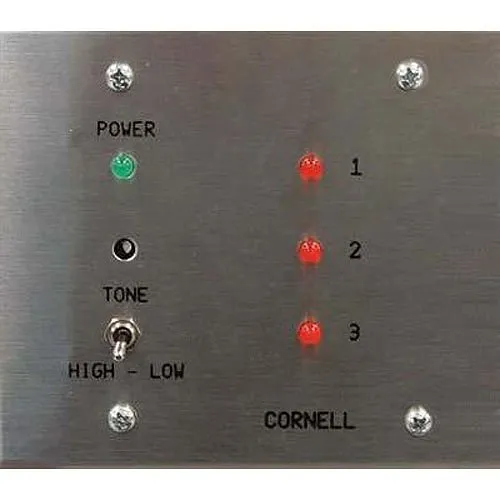 Cornell A-4003A Annunciator, Zone on Gang Stainless-Steel Plate