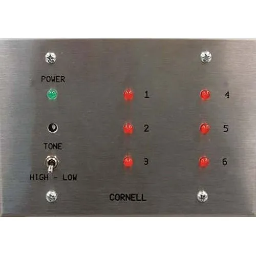 Cornell A-4006A Annunciator, Zone on Gang Stainless-Steel Plate