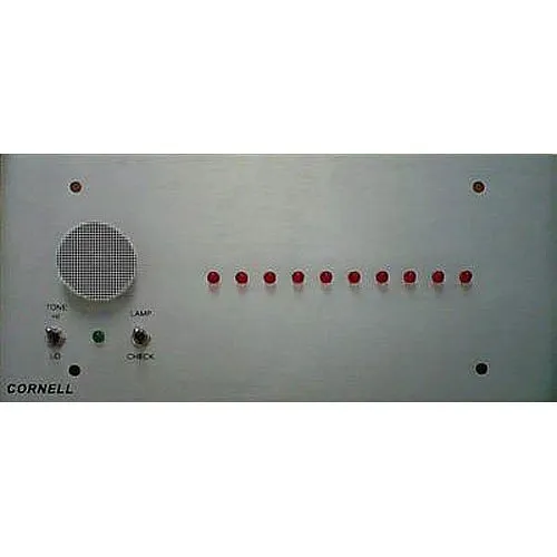 Cornell A-4010MTG Annunciator, 10 Zone, in One Row for Single Status System, 4 1/2"H 10" W