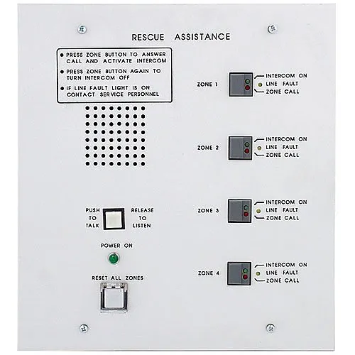 Cornell A-4204 4-Zone Intercom Master Station Annunciator Panel