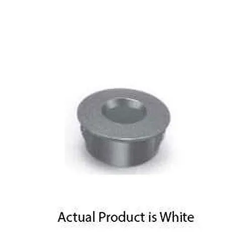 GRI A-87-W Recessed Adapter, 7/8" Diameter with 3/8" Hole, White