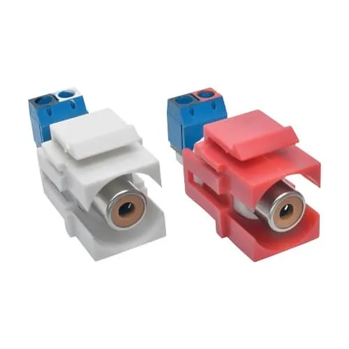 Eaton Tripp Lite A050-000-ST-KJ RCA Female Audio to Screw Terminal Keystone Jack Kit, Red/White