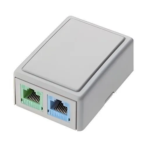 Belden A0645271 2-Port MDVO Side Entry Box, Gray