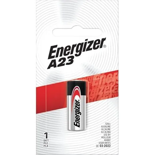 Energizer A23BPZ A23 12V Miniature Alkaline Battery, 1-Pack