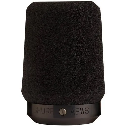 Shure A2WS-BLK Locking Microphone Windscreen, Black