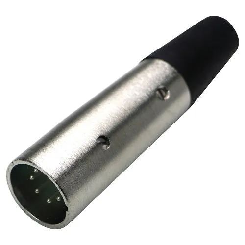 Switchcraft A5MPKGA A-Series 5-Pin XLR Male Cable-Mount Connectors with Nickel Shell and Silver Contacts