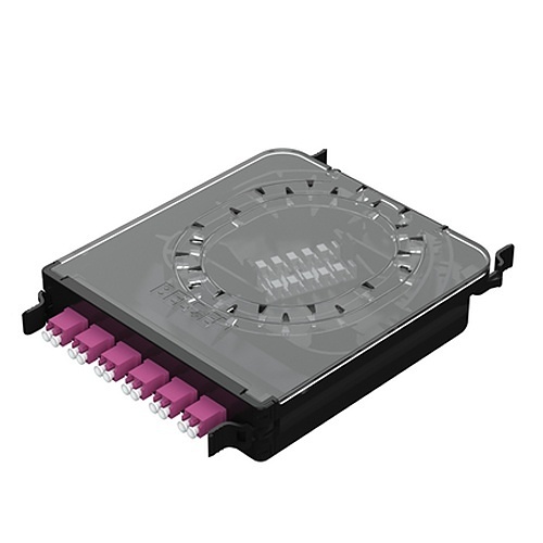 Belden FC4X06LDFP FX ECX Cassette, OM4, 6-Port, Erika Violet Adapters