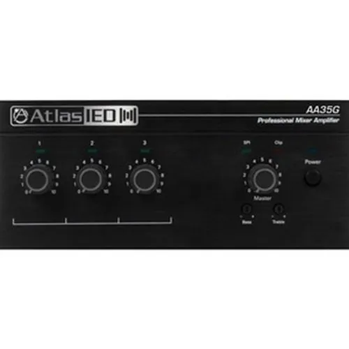 AtlasIED AA35G 3-Input Channel, 35W Mixer Amplifier with Global Power Supply