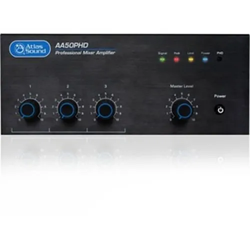 AtlasIED AA50PHD 4-Input, 50W Mixer Amplifier with Automatic System Test (PHD)