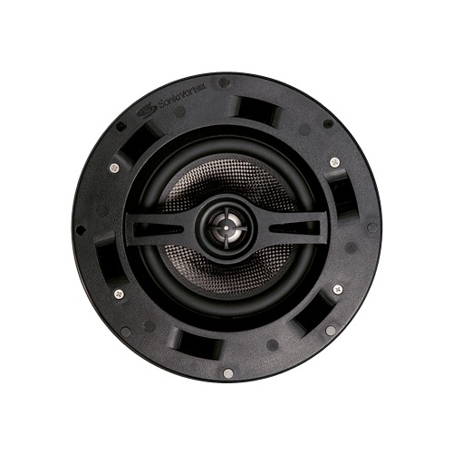 Beale Street IC6-BB 6.5" Carbon Fiber In-Ceiling 2-Way Speaker Powered by Sonic Vortex, White Grill