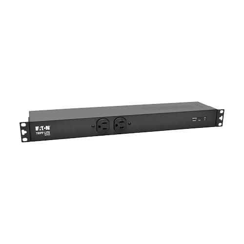 Eaton Tripp Lite PDUH20-ISO6 Single-Phase Local Metered PDU + ISOBAR Surge Suppression, 2kW, 3840 J, 100-127V Outlets (12 5-20R, 2 5-15R), L5-20P/5-20P, 15' (4.57m) Cord, 1U Rack-Mount