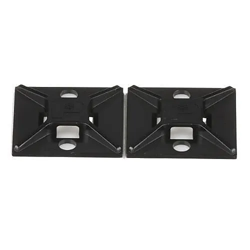 Panduit ABM2S-AT-C0 1" 1" Adhesive Cable Tie Mount, ABS Plastic, 100-Pack, Black
