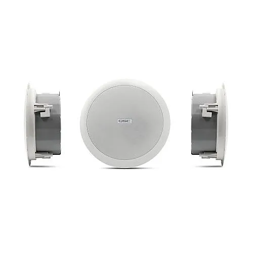 QSC AC-C2T-LP AcousticCoverage Series 2.75" Low-Profile Full-Range Ceiling Mount Loudspeaker, 170 Degree Conical