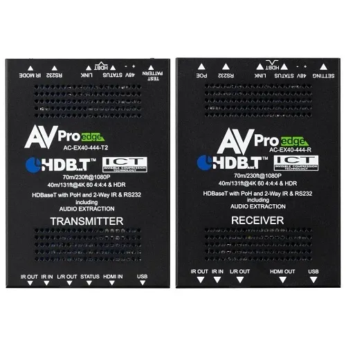 AV Pro Edge AC-EX40-444-KIT 18Gbps HDBaseT Extender, HDMI 2.0, 40m
