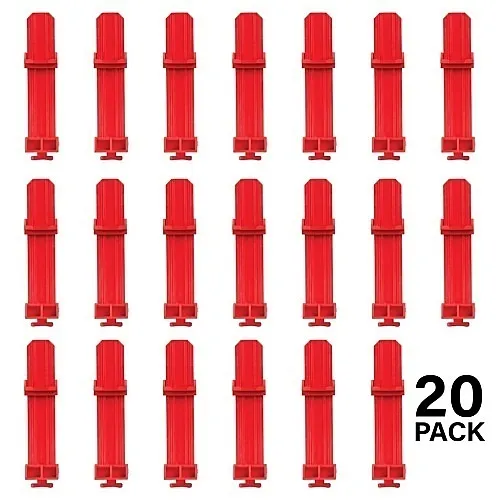 On-Q AC1051RC20 Forward Small Device Mounting Clamps, 20-Pack, Red