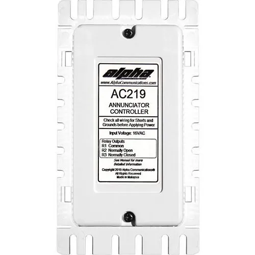 Alpha AC219 Annunciator Control Unit for Alphaecall and CM800/DS100