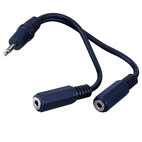 Vanco AC3B 6" 3.5 mm Mono Plug to 2-3.5 mm Mono Jacks Adapter