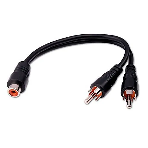 Vanco 2-Rca Male Plugs to RCA Female Jack "y" Adapter