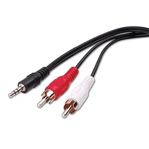 Vanco AC3WX 6' 3.5 mm Stereo Plug to Dual RCA Plugs Adapter