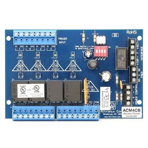 Altronix ACM4CB Access Power Controller, PTC Class Relay Outputs, Board