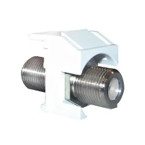Pass & Seymour ACNRFCW1 Recessed F-Connector Keystone Insert, White