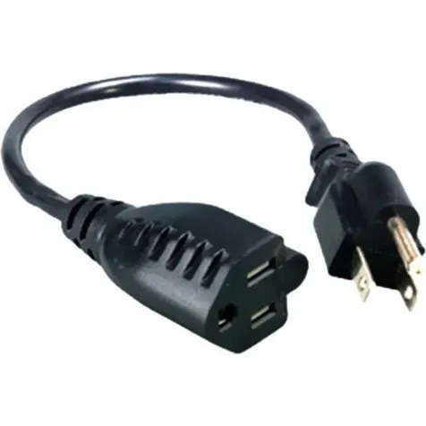 Comprehensive ACP-BK-15 Universal AC Power Extension, NEMA 5-15P to NEMA 5-15R, 16/3 SVT Black 15'