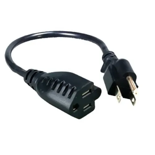 Comprehensive ACP-BK-6 Universal AC Power Extension Cord 18 AWG 6', Black