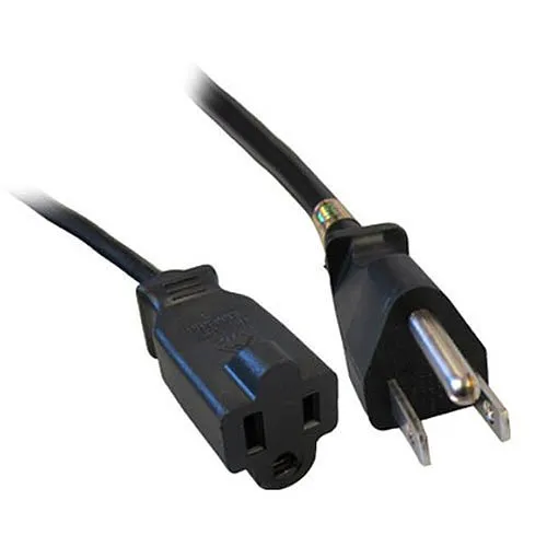 Comprehensive ACP-RRTJ-BK1 Universal AC Rotating Power Extension Cord 1' 16AWG 3C, Black