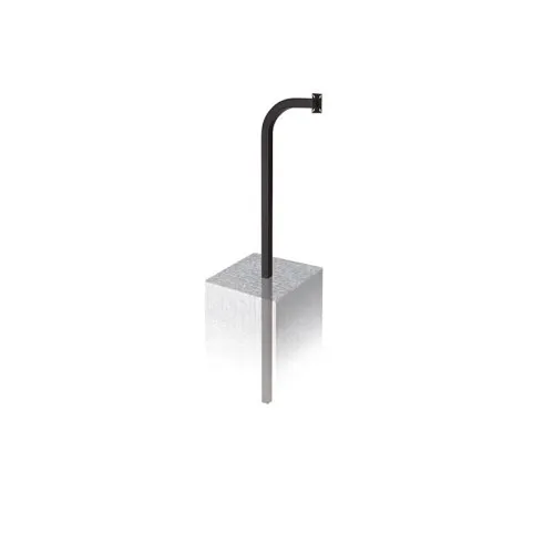 Linear GNB-1 Burial-Mount Gooseneck for Keypad, Telephone Entry System and Access Control Systems, Black