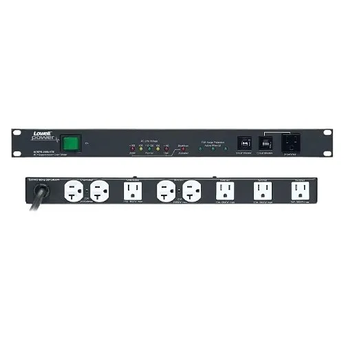 Lowell ACSPR-2009 PDU with 9 (15/20A) Outlets, Advanced Multi-Stage Surge Suppression, Over-Under Voltage Protection