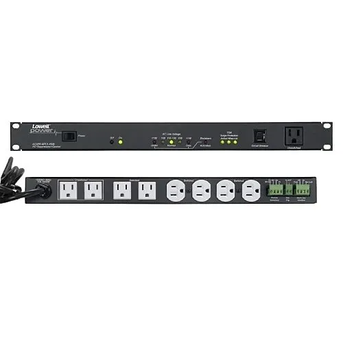 Lowell ACSPR-RPC1-1509 Power Distribution Panel, (9) NEMA 5-15R Outlets, Advanced Surge Protection, 15A, 120VAC, 1800W