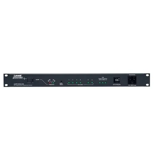 Lowell ACSPR-SEQ6-2009 Rack Mount Power Sequencer with 6-Switched and 3-Unswitched Outlets, 20A, 1U RS, Surge Support